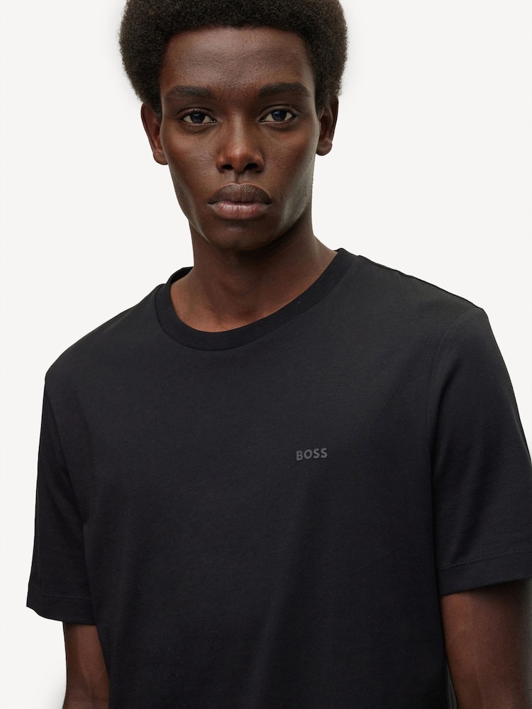 BOSS Black Thompson Rubber Chest Logo T-Shirt - Image 4 of 5
