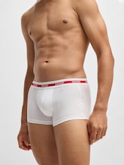HUGO Red Logo Waistband Stretch Cotton Trunks 3 Pack - Image 5 of 7
