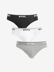 BOSS Natural Power Stretch Cotton 3 Pack Briefs - Image 1 of 4