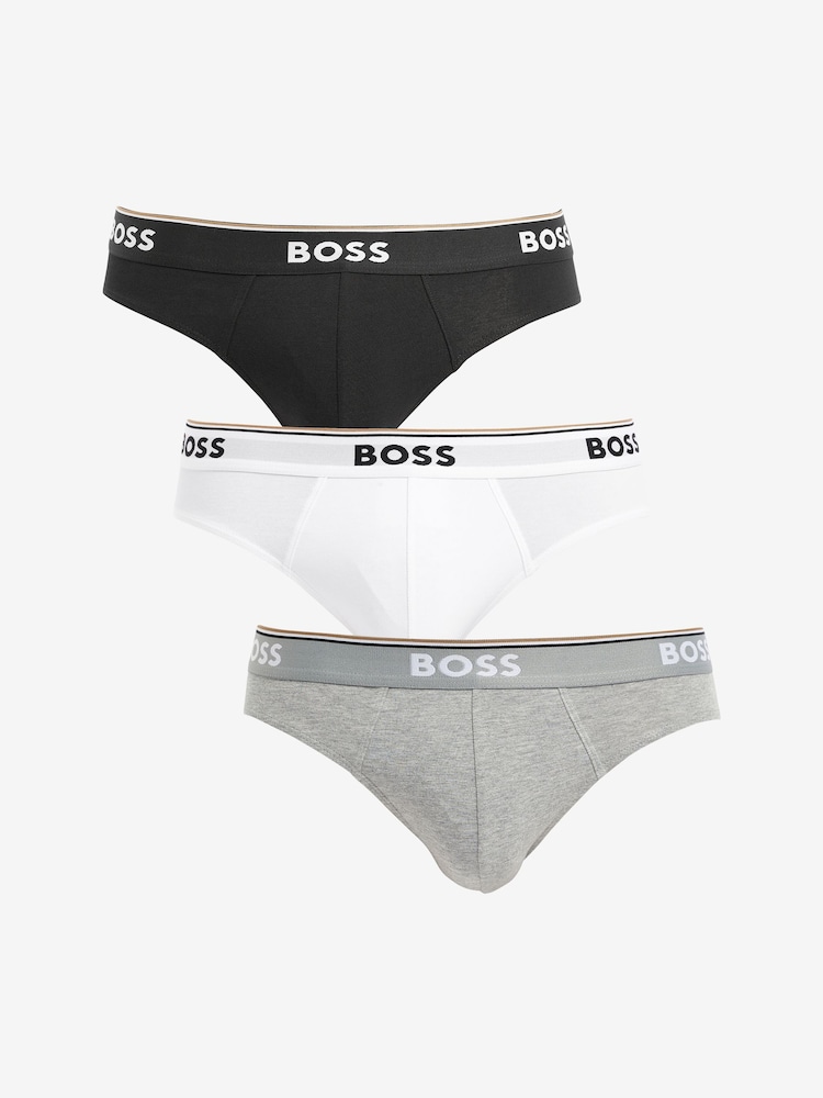 BOSS Natural Power Stretch Cotton 3 Pack Briefs - Image 1 of 4 BOSS Natural Power Stretch Cotton 3 Pack Briefs - Image 1 of 4