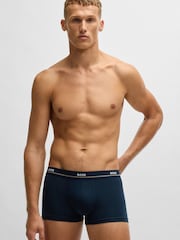 BOSS Blue Essential Stretch Cotton 5 Pack Boxers - Image 3 of 7