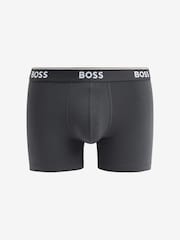 Бело-синяя - BOSS Power Stretch Cotton 3 Pack Boxers - Image 3 of 11