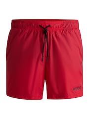 HUGO Red Haiti Logo Swim Shorts - Image 4 of 4