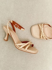 Linzi Natural Faro Strappy Heeled Sandals - Image 6 of 6