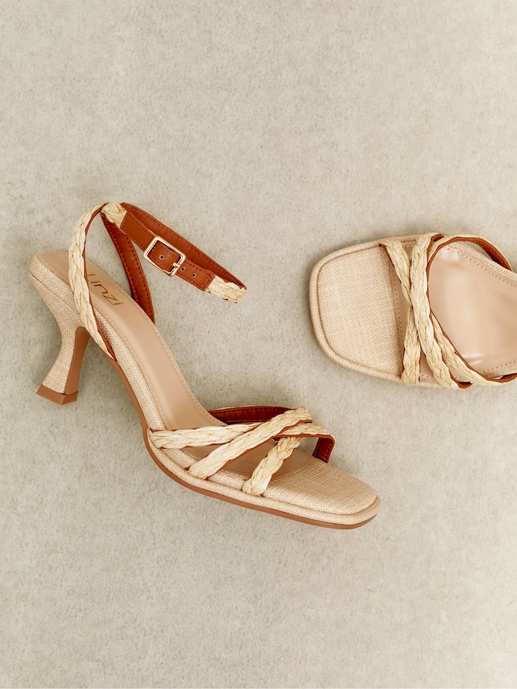 Linzi Natural Faro Strappy Heeled Sandals - Image 6 of 6