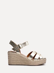 Linzi Gold Sheena Cross-Over Front Wedge Sandals - Image 2 of 5