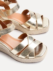 Linzi Gold Sheena Cross-Over Front Wedge Sandals - Image 4 of 5