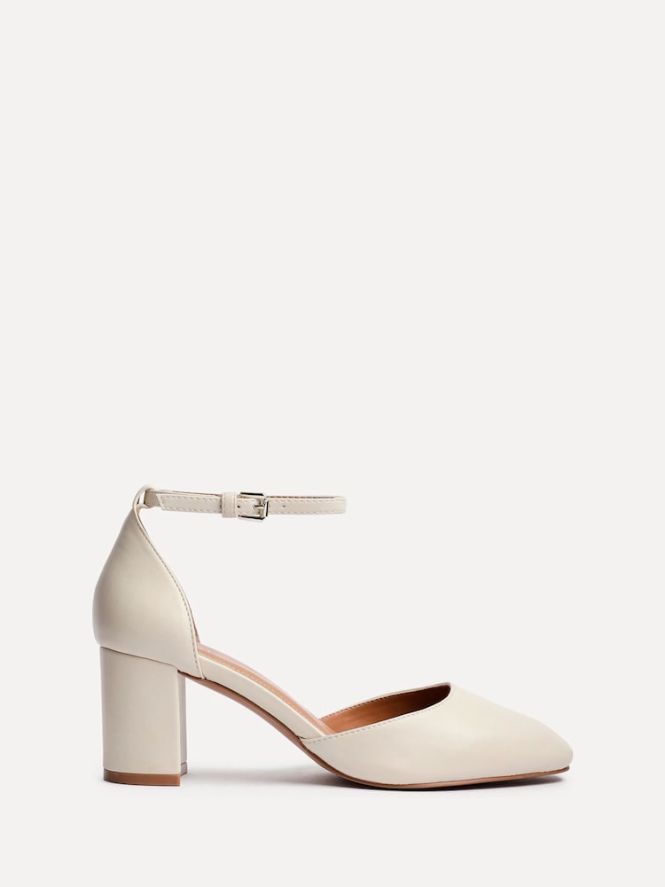 Linzi Natural Sydney Square Toe Court Heels - Image 2 of 5