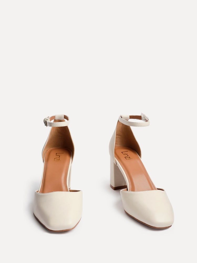 Linzi Natural Sydney Square Toe Court Heels - Image 3 of 5