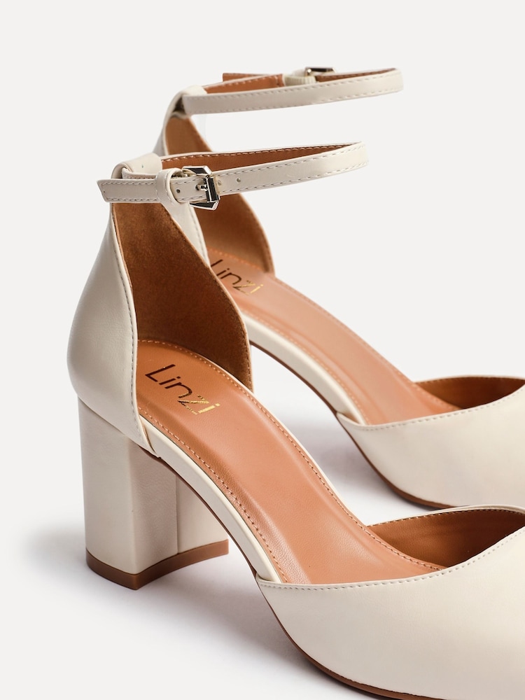 Linzi Natural Sydney Square Toe Court Heels - Image 4 of 5