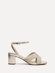 Linzi Gold Alessia Cross-Over Front Strap Heeled Sandals - Image 2 of 5
