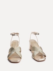 Linzi Gold Alessia Cross-Over Front Strap Heeled Sandals - Image 3 of 5