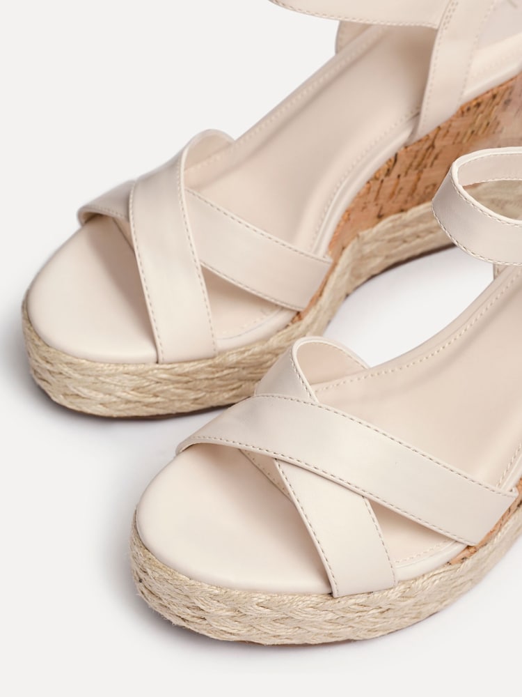 Linzi Natural Lilia Cork Wedges With Rope Detail - Image 5 of 5
