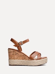 Linzi Brown Lilia Cork Wedges With Rope Detail - Image 2 of 5