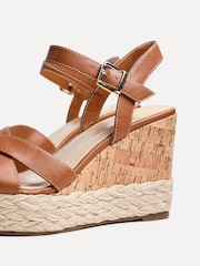 Linzi Brown Lilia Cork Wedges With Rope Detail - Image 4 of 5