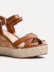Linzi Brown Lilia Cork Wedges With Rope Detail - Image 5 of 5