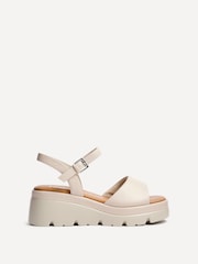 Linzi Natural Nyla Front Strap Platform Sandals - Image 6 of 7