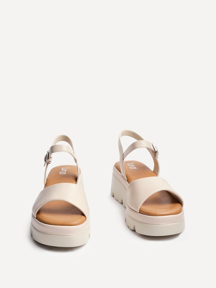 Linzi Natural Nyla Front Strap Platform Sandals - Image 7 of 7