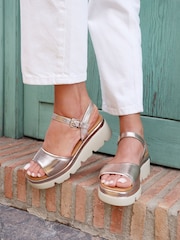 Linzi Pink Nyla Front Strap Platform Sandals - Image 1 of 5