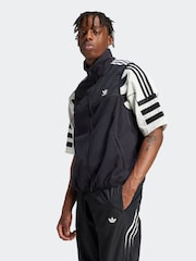 adidas Originals Black Adicolor 3Stripes Microfleece Gilet - Image 1 of 7