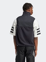adidas Originals Black Adicolor 3Stripes Microfleece Gilet - Image 2 of 7