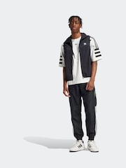 adidas Originals Black Adicolor 3Stripes Microfleece Gilet - Image 3 of 7