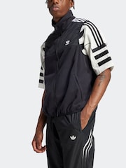 adidas Originals Black Adicolor 3Stripes Microfleece Gilet - Image 4 of 7