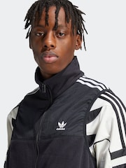 adidas Originals Black Adicolor 3Stripes Microfleece Gilet - Image 5 of 7