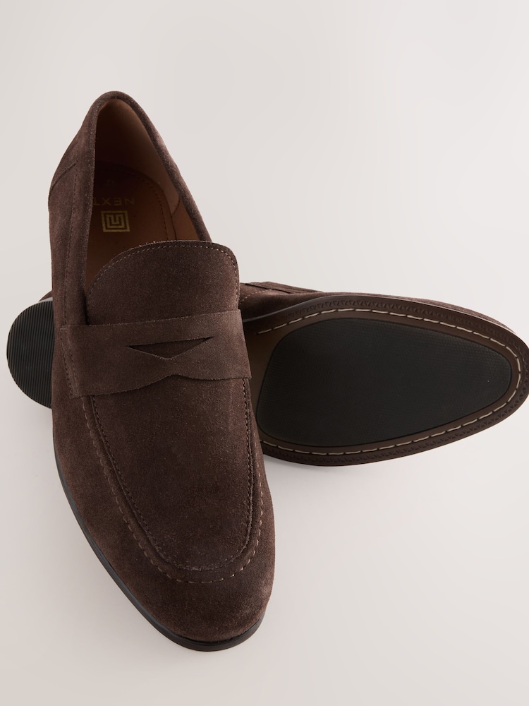 Brown Suede Loafers - Image 3 of 5