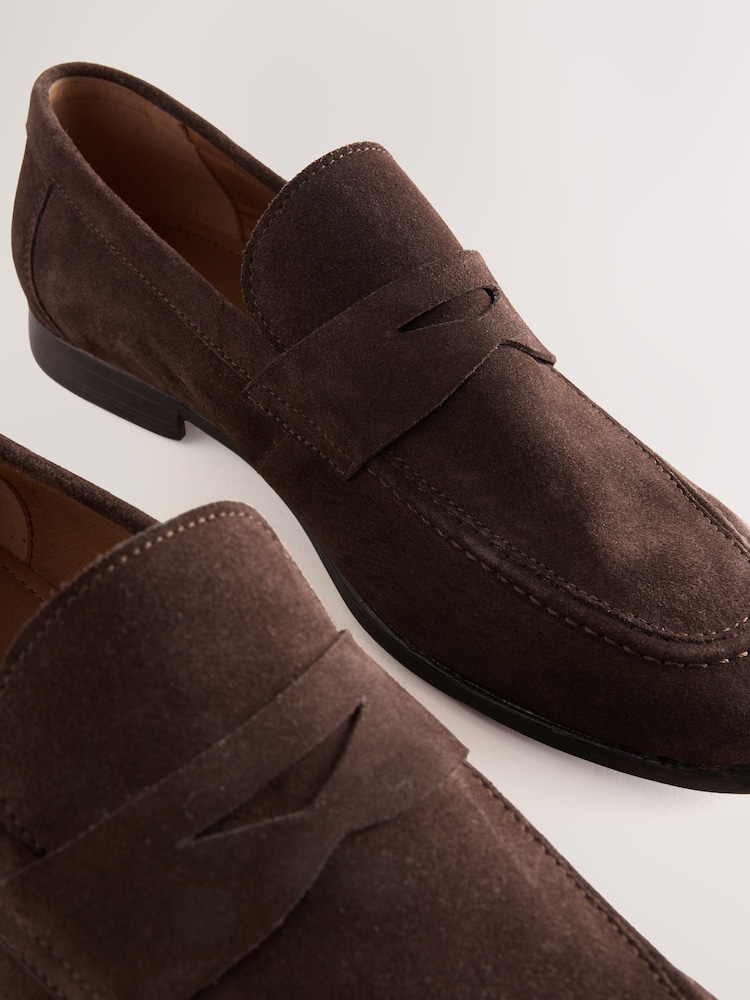 Brown Suede Loafers - Image 4 of 5