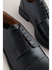 Black Leather Toecap Shoes - Image 4 of 5