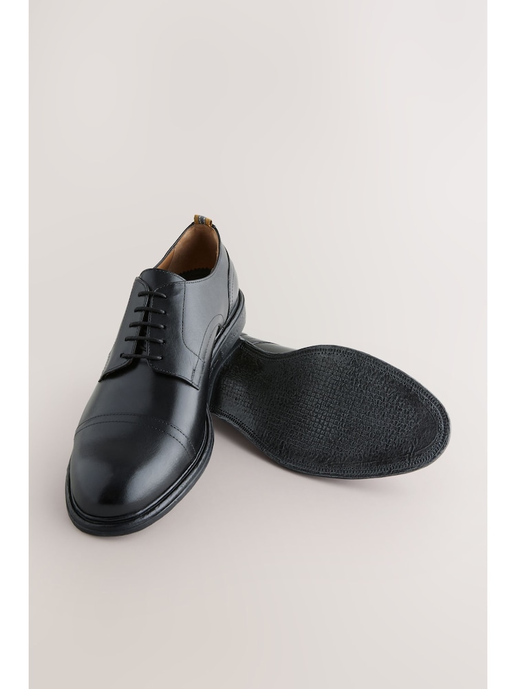 Black Leather Toecap Shoes - Image 5 of 5