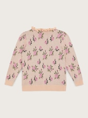 Monsoon Animal Print 100% Cotton Floral Print Jumper - Image 3 of 4