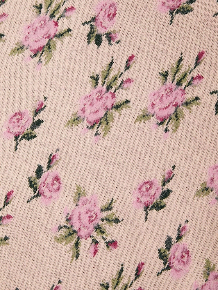 Monsoon Animal Print 100% Cotton Floral Print Jumper - Image 4 of 4