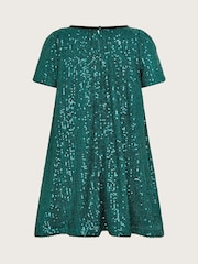 Monsoon Green Sienna Sequin A-Line Dress - Image 7 of 8