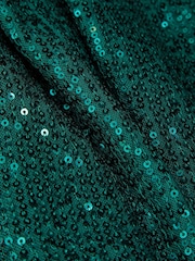 Monsoon Green Sienna Sequin A-Line Dress - Image 8 of 8