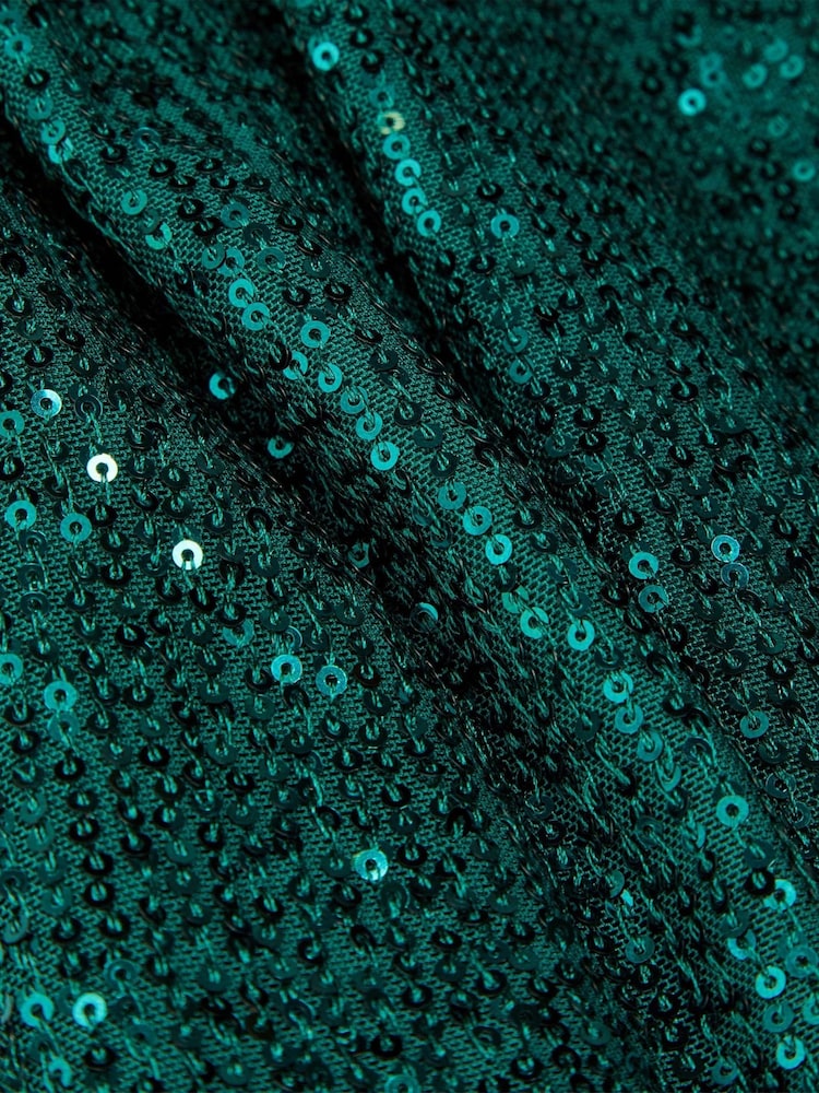 Monsoon Green Sienna Sequin A-Line Dress - Image 8 of 8