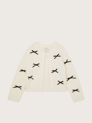 Monsoon Flauschige Strickjacke mit Schleife - Bild 1 von 1