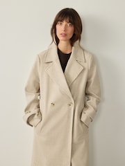 Cream Long Maxi Coat - Image 4 of 9