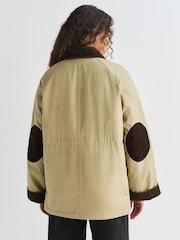 Neutral Lightweight Padded Jacket with Cord Collar - Image 3 of 11