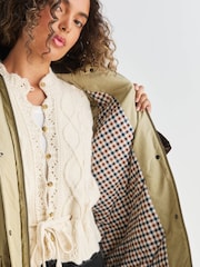Neutral Lightweight Padded Jacket with Cord Collar - Image 5 of 11