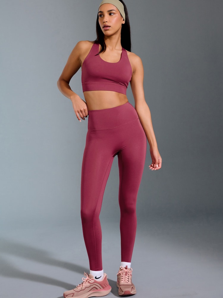 Burgundy Red Active Cross Back Bra - Image 2 of 8