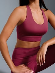 Burgundy Red Active Cross Back Bra - Image 5 of 8