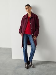 Berry Red Dolly Coat - Image 3 of 10