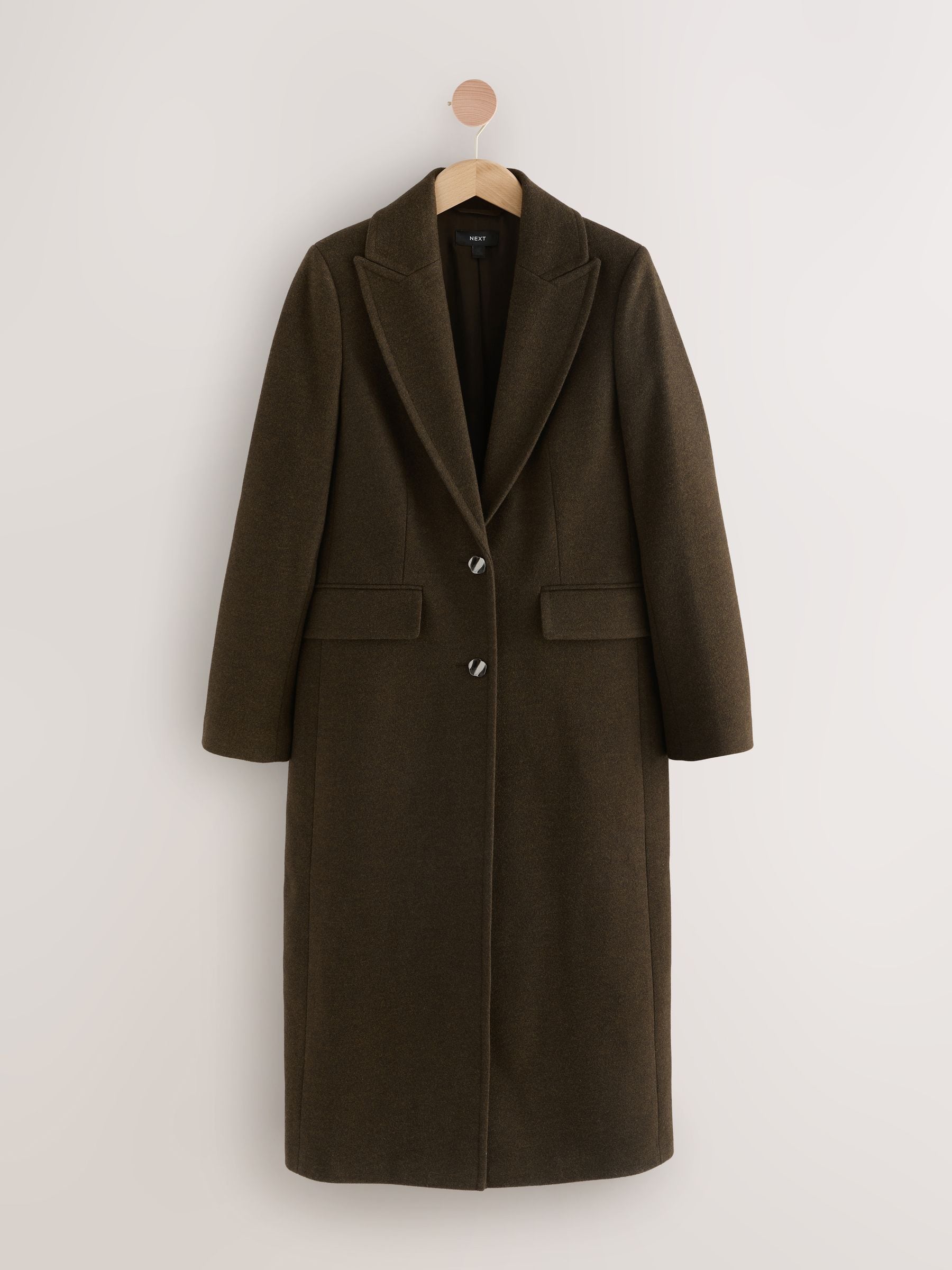 Buy Olive Green Revere Coat from Next Canada