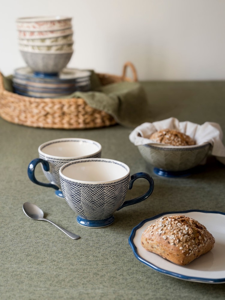 Laura Ashley Set of 2 Blue Edwin Large Mugs - Image 1 of 3