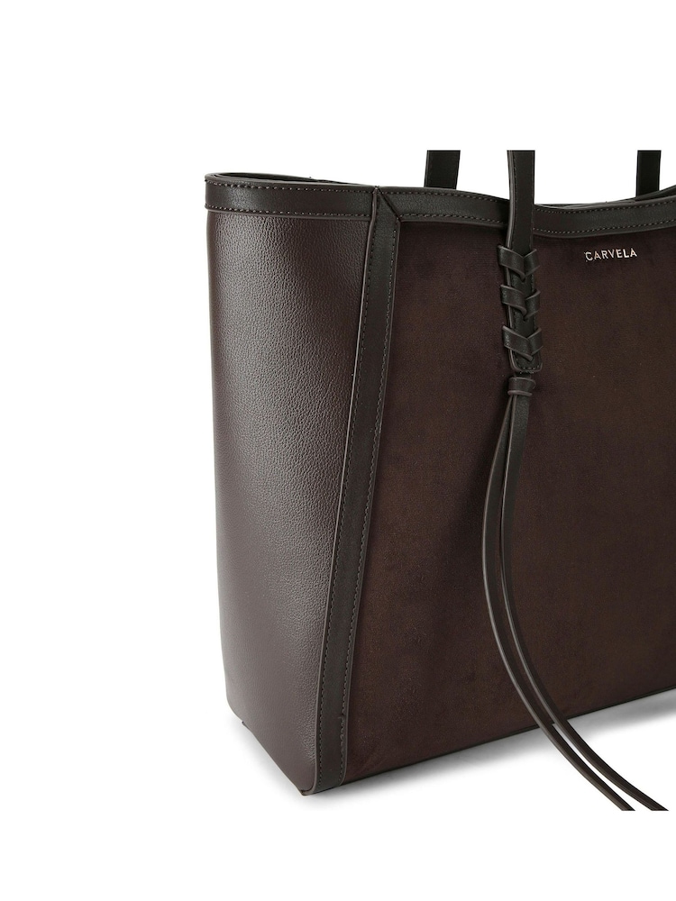 Carvela Tassel Winged Brown Tote Bag - Image 5 of 5