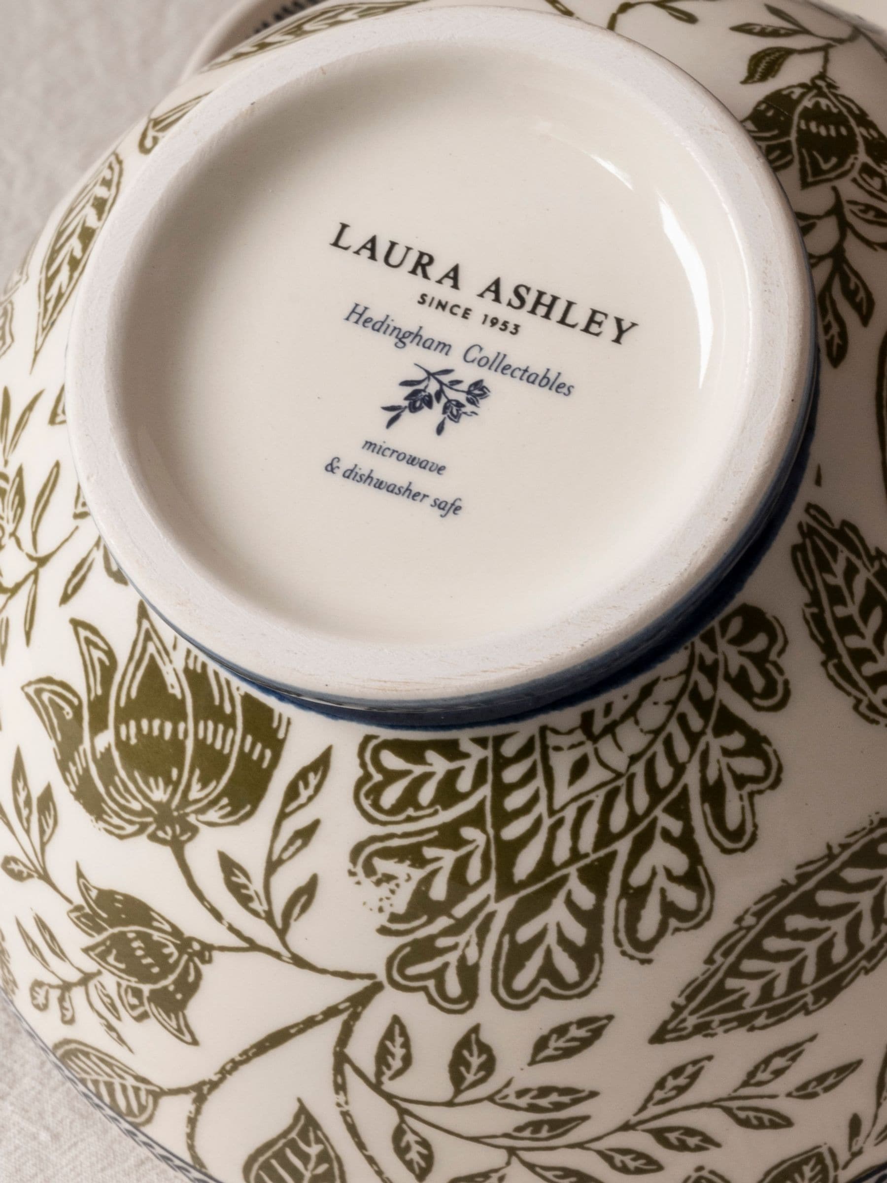 LAURA ASHLEY□①蓋付き鍋□②サラダボウル□2点セット□USED美品