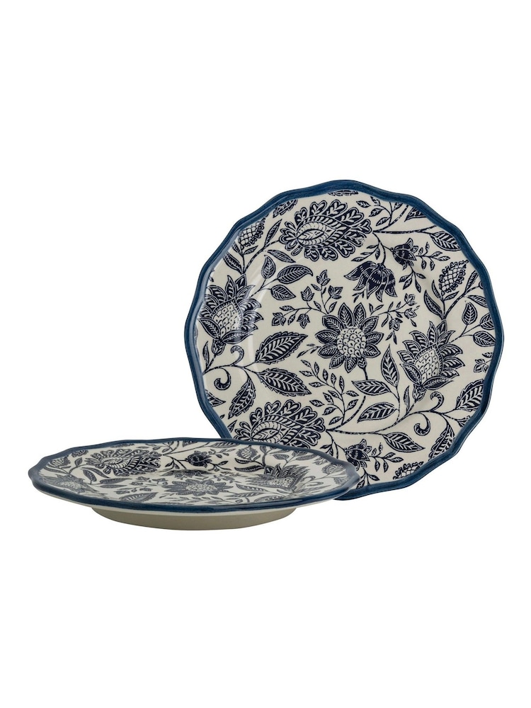 Laura Ashley Blue Set of 2 Hedingham 21cm Side Plates - Image 3 of 3