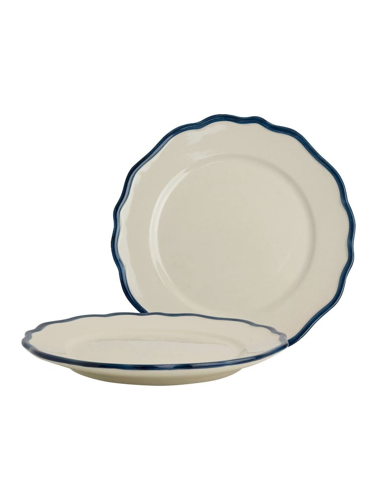 Laura Ashley Blue Set of 2 Hedingham 27cm Dinner Plates - Image 3 of 3